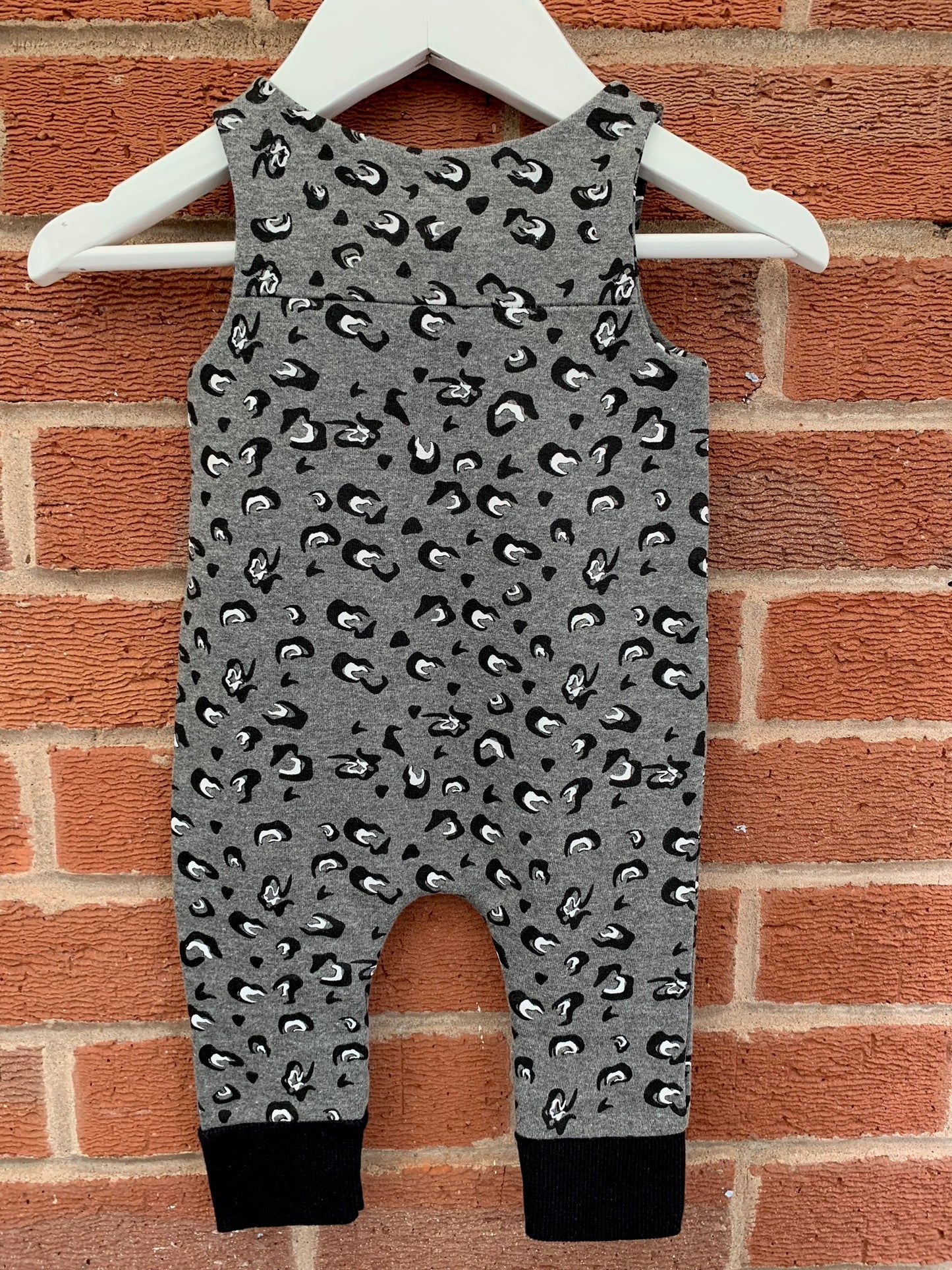 Unisex animal all over print baby romper