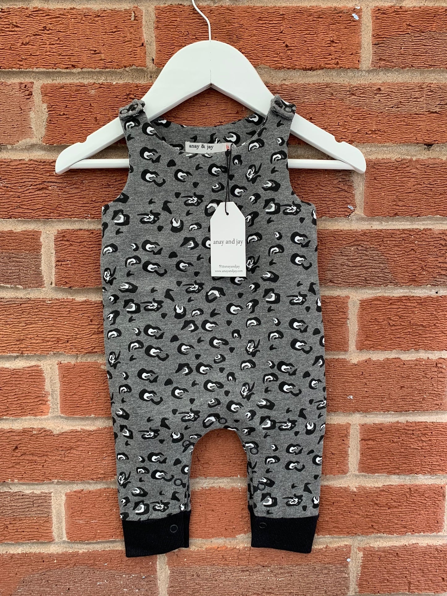 Unisex animal all over print baby romper