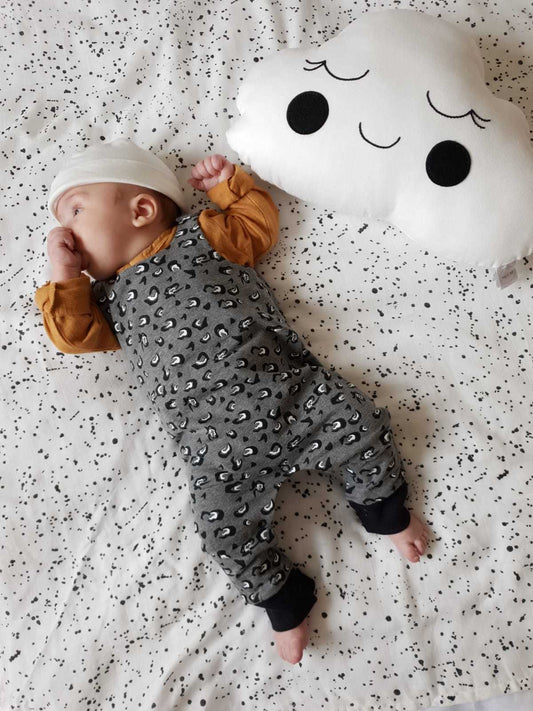 Unisex animal all over print baby romper
